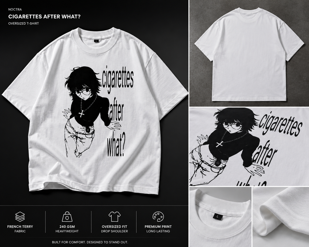 Cigarettes After What oversized graphic t-shirt by Noctra