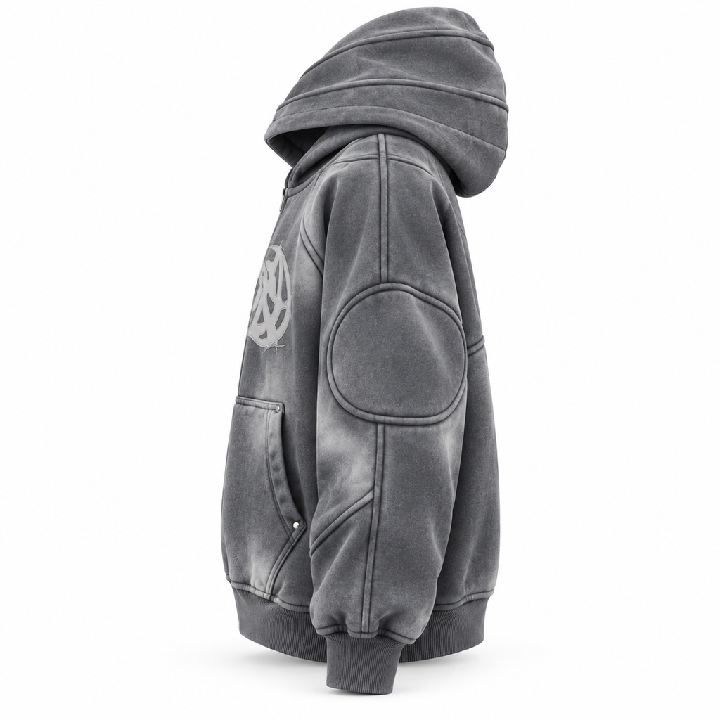 NOCTRA STATIC VEIL OVERSIZED HOODIE
