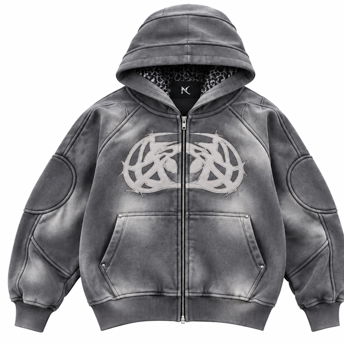 NOCTRA STATIC VEIL OVERSIZED HOODIE