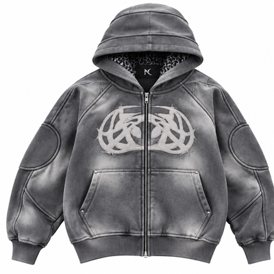 Elvorn Static Veil Oversized Hoodie