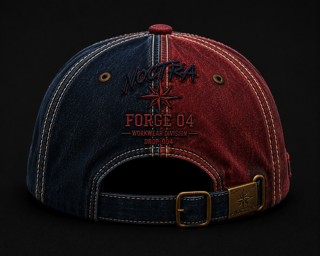 Noctra Forge 04 adjustable buckle baseball cap back view