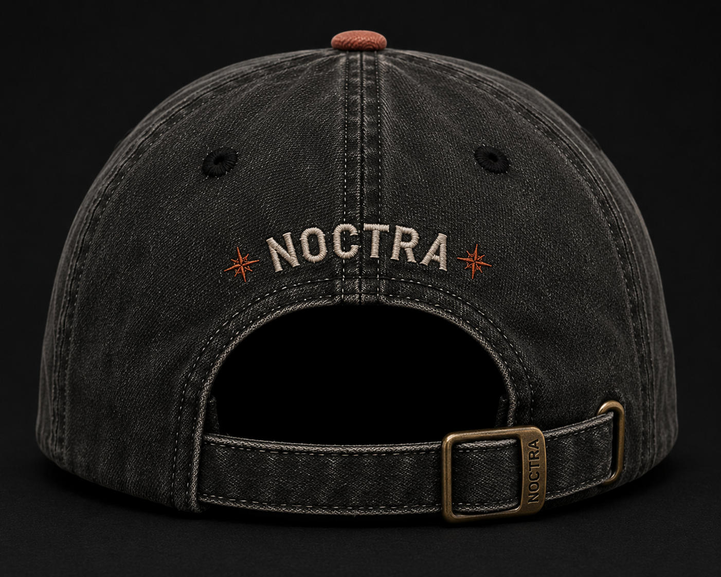 Noctra Outlaw 01 adjustable buckle baseball cap back view