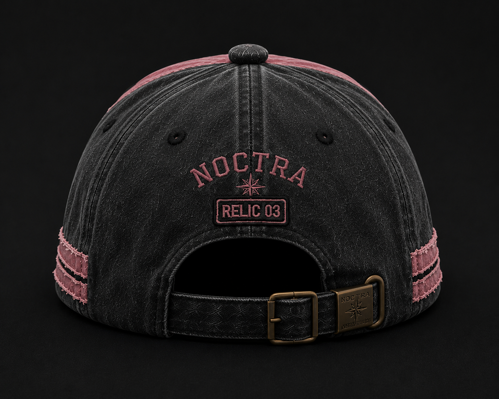 Noctra Relic 03 adjustable buckle baseball cap back view