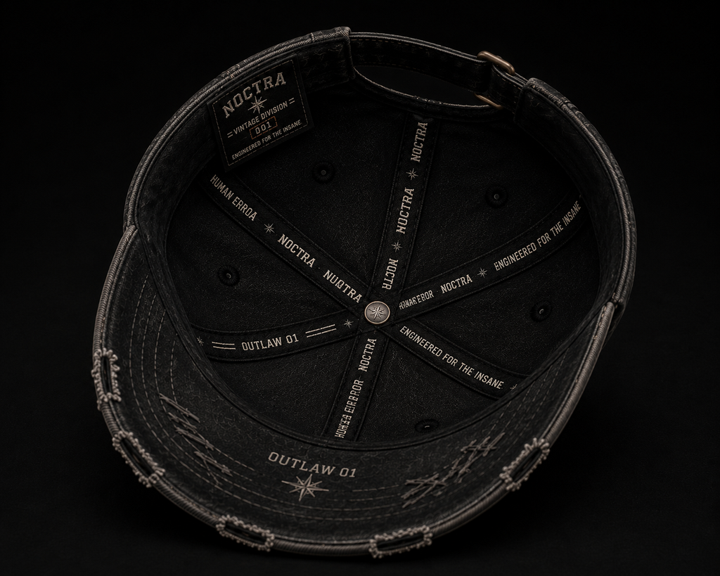 Noctra Static 02 premium cotton baseball cap interior view