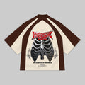 RUST CORE — ENTITY 06 raglan t-shirt with industrial ribcage graphic and streetwear design