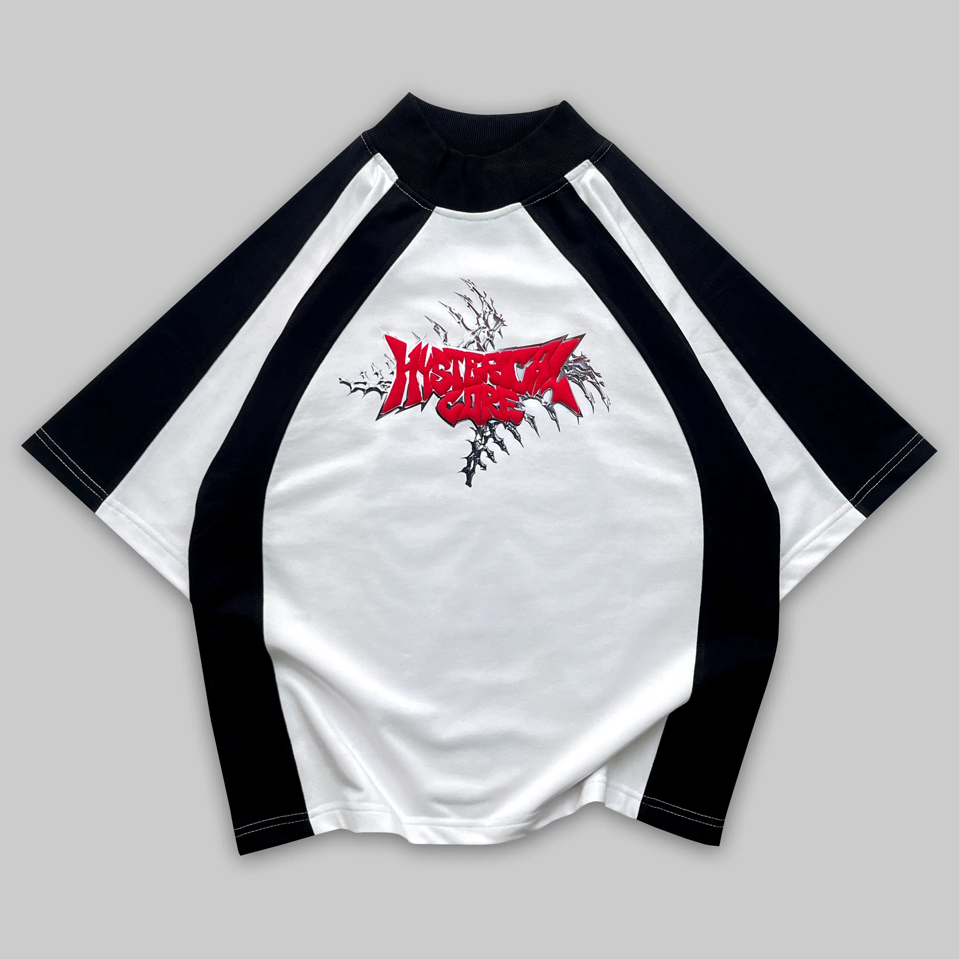 Back print of VOID CORE — ENTITY 05 t-shirt featuring bold ribcage artwork and streetwear aesthetic